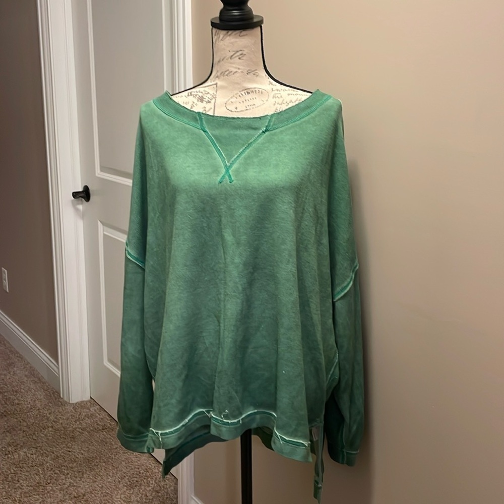 EUC fp movement Free People Rugby Match Pullover in large - Picture 2 of 8
